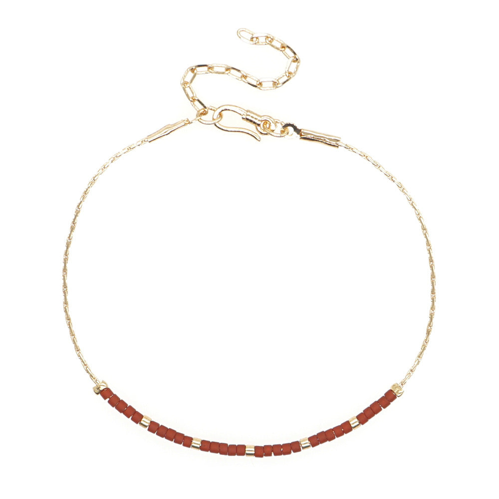 Wholesale Morse Code Imported Rice Beads Bracelet